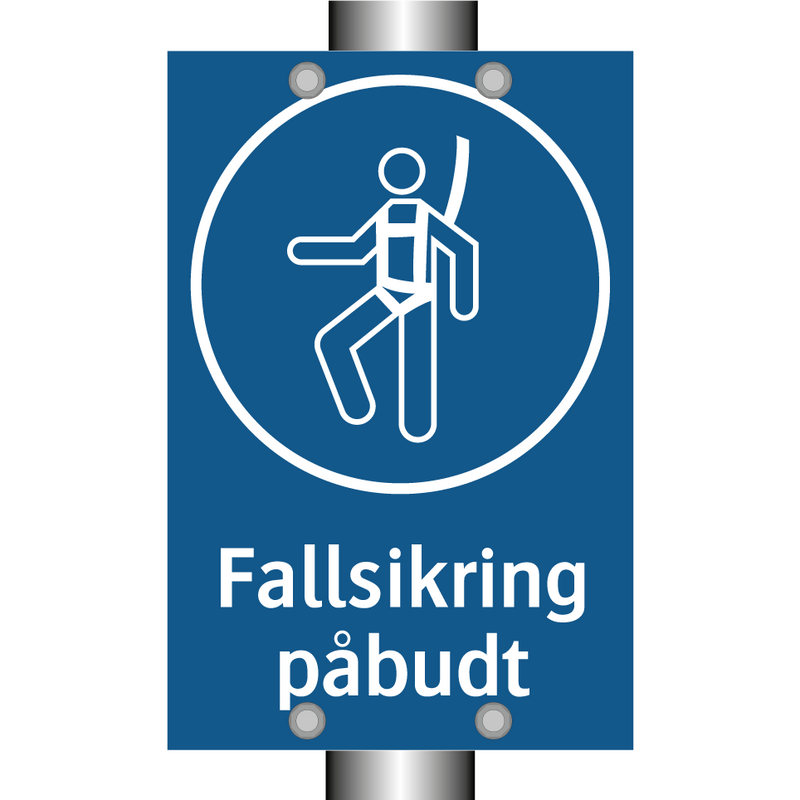Fallsikring påbudt
