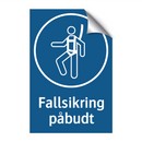 Fallsikring påbudt