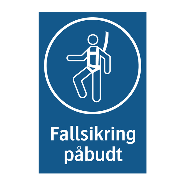 Fallsikring påbudt
