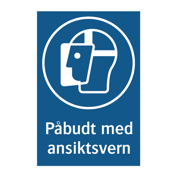 Påbudt med Ansiktsvern & Påbudt med Ansiktsvern & Påbudt med Ansiktsvern