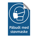 Påbudt med støvmaske