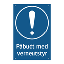 Påbudt med verneutstyr