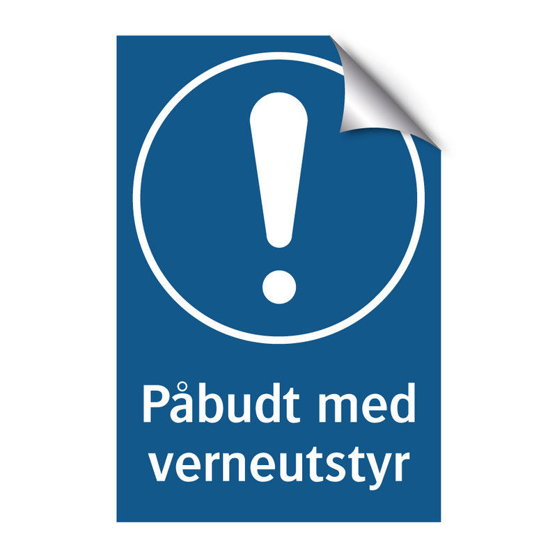 Påbudt med verneutstyr