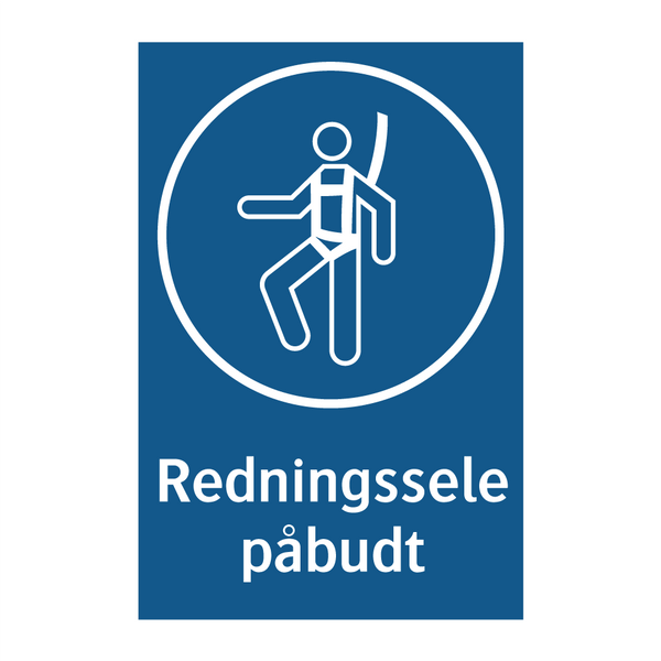 Redningssele påbudt & Redningssele påbudt & Redningssele påbudt & Redningssele påbudt