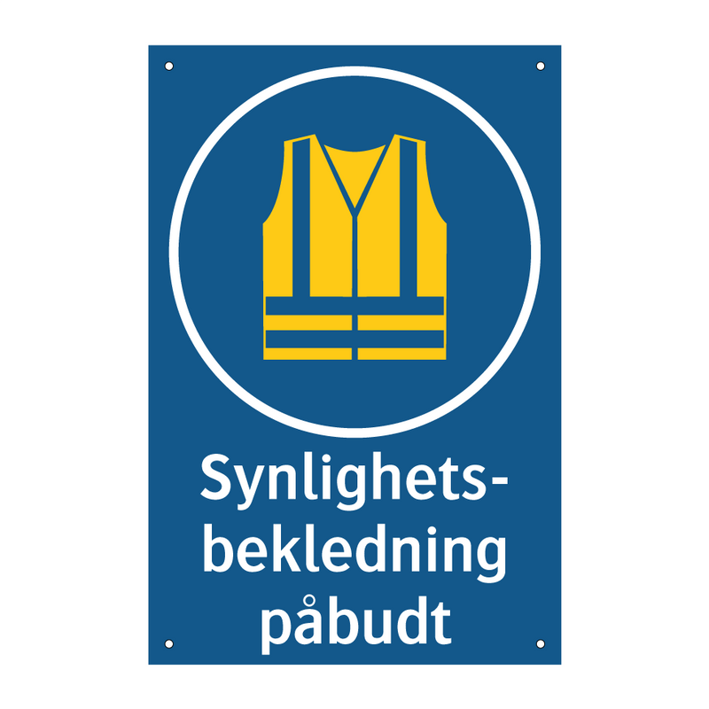 Synlighetsbekledning påbudt