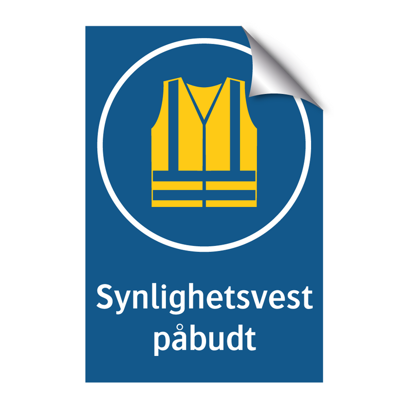 Synlighetsvest påbudt