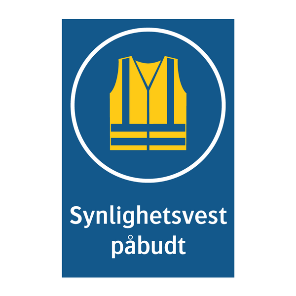 Synlighetsvest påbudt
