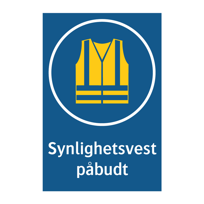 Synlighetsvest påbudt