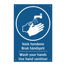Vask hendene bruk ha?ndsprit