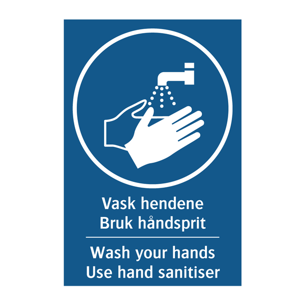 Vask hendene bruk håndsprit & Vask hendene bruk håndsprit & Vask hendene bruk håndsprit