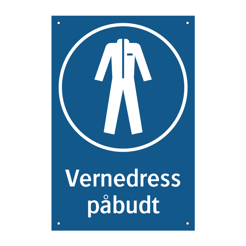 Vernedress påbudt