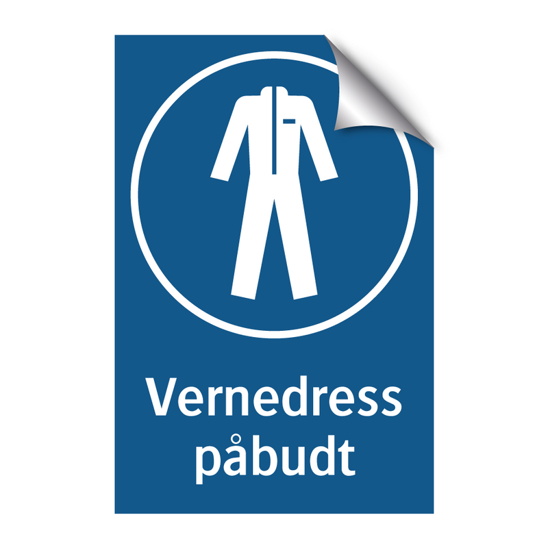 Vernedress påbudt
