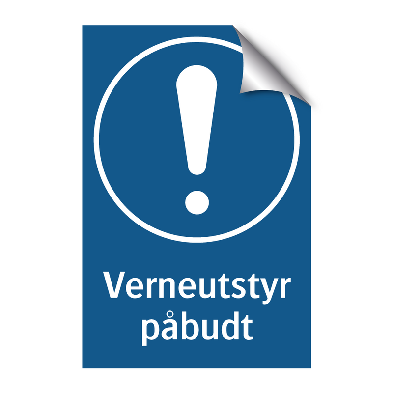 verneutstyr påbudt