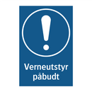 verneutstyr påbudt