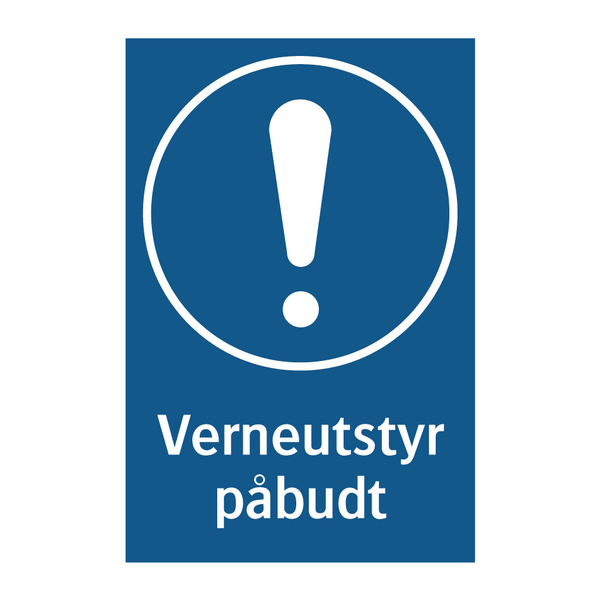 verneutstyr påbudt