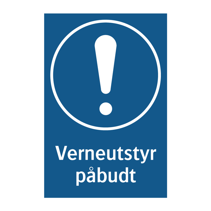 verneutstyr påbudt