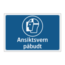 Ansiktsvern påbudt
