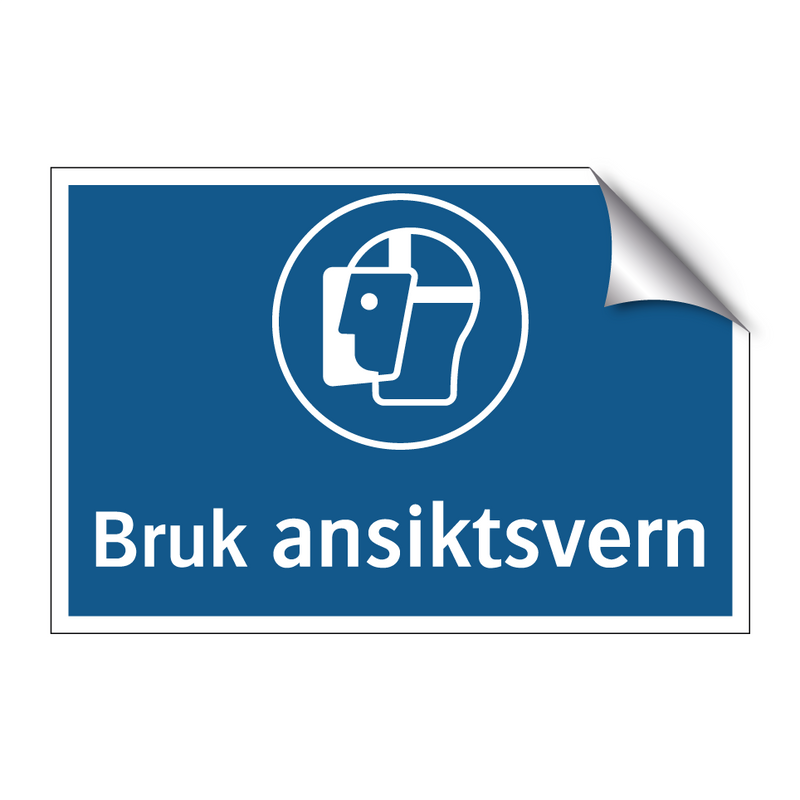 Bruk ansiktsvern