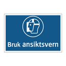 Bruk ansiktsvern