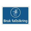Bruk fallsikring