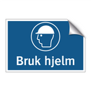 Bruk hjelm