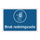 Bruk redningssele