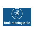 Bruk redningssele