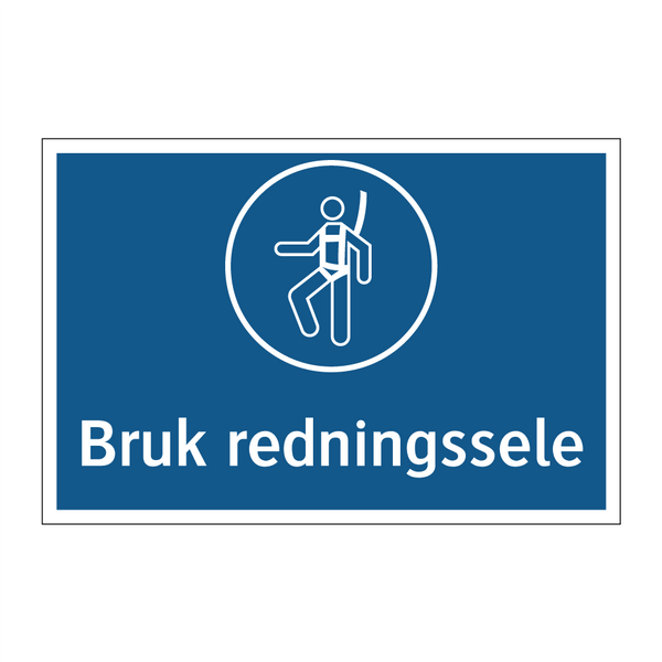 Bruk redningssele