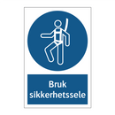 Bruk sikkerhetssele