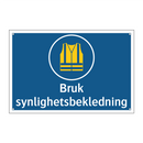 Bruk synlighetsbekledning