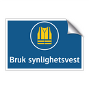 Bruk synlighetsvest