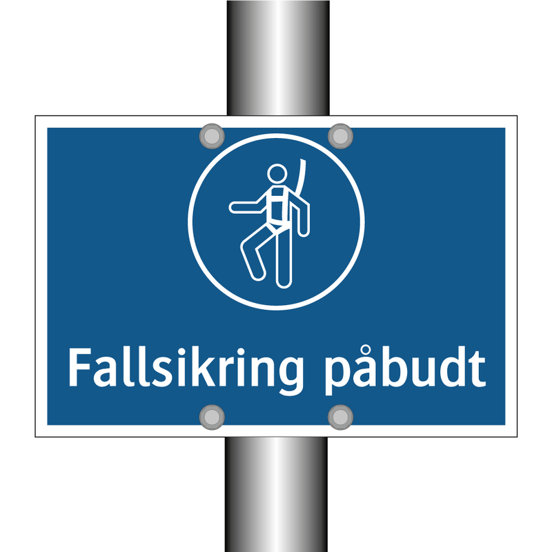 Fallsikring påbudt