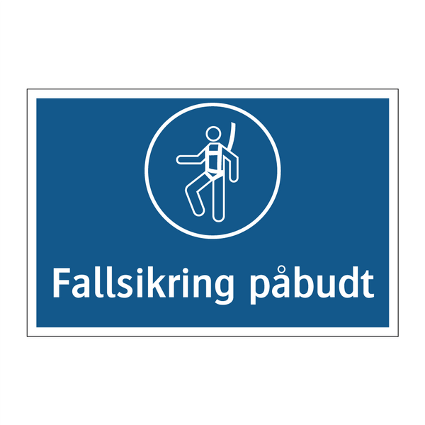 Fallsikring påbudt