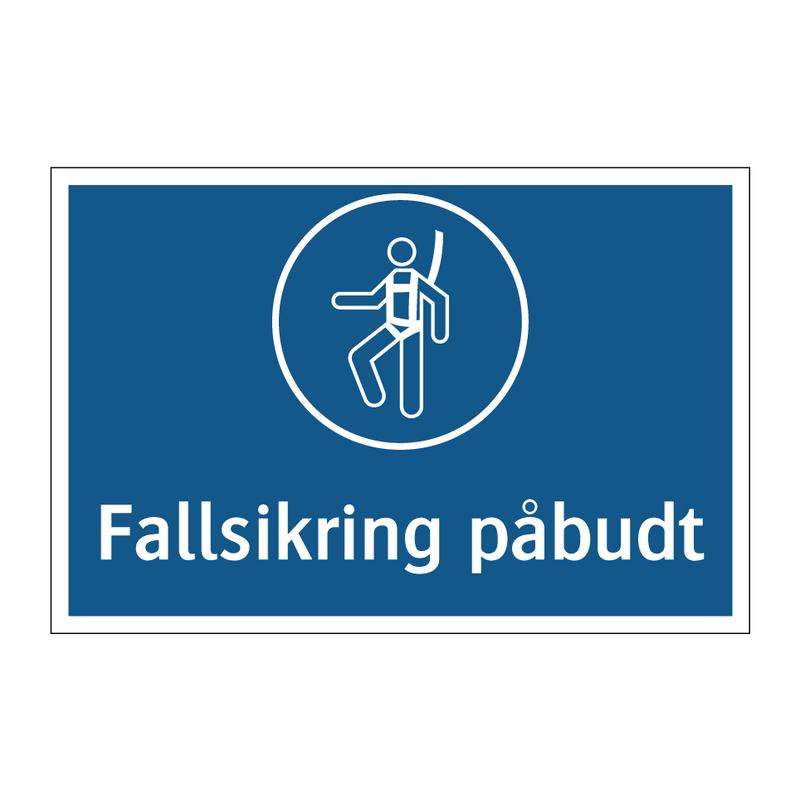 Fallsikring påbudt