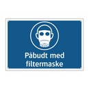 Påbudt med Filtermaske