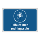 Påbudt med redningssele