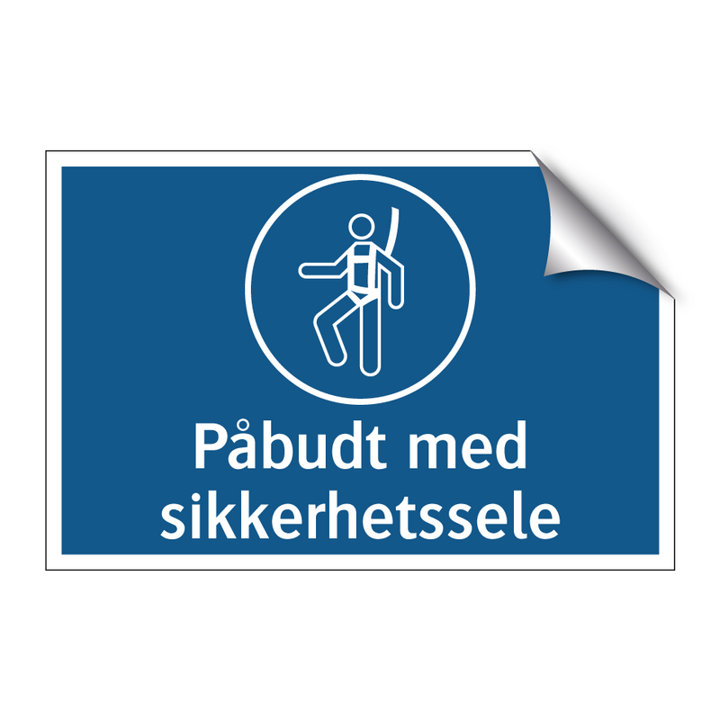 Påbudt med sikkerhetssele