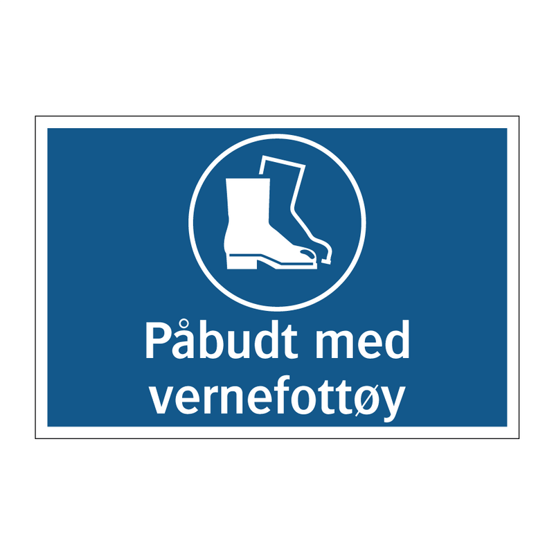 Påbudt med vernefottøy