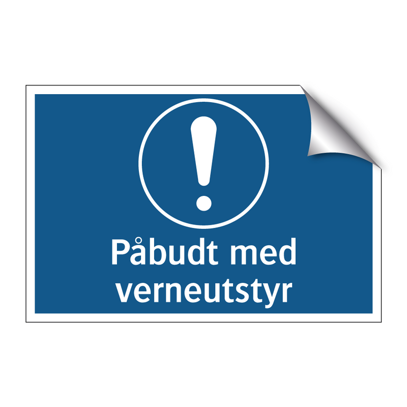 Påbudt med verneutstyr