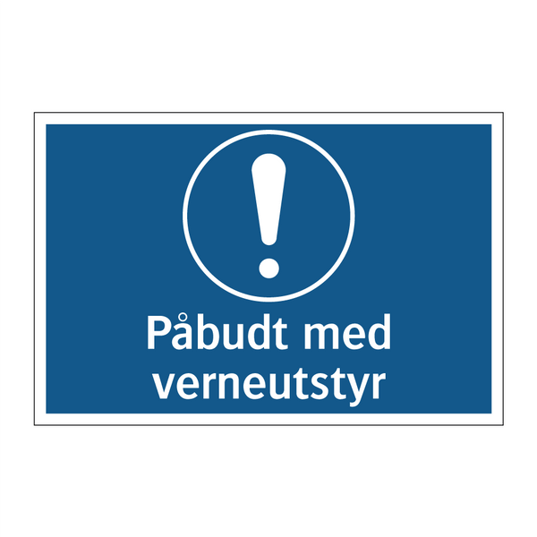 Påbudt med verneutstyr