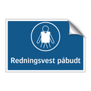 Redningsvest påbudt