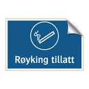 Røyking tillatt