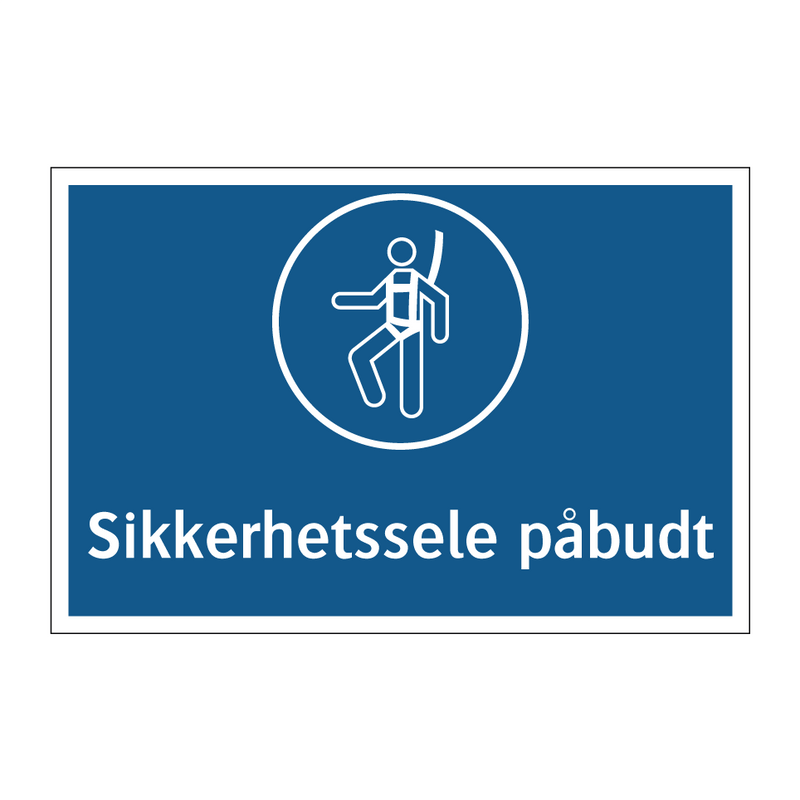 Sikkerhetssele påbudt