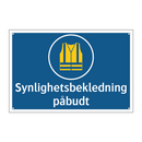 Synlighetsbekledning påbudt