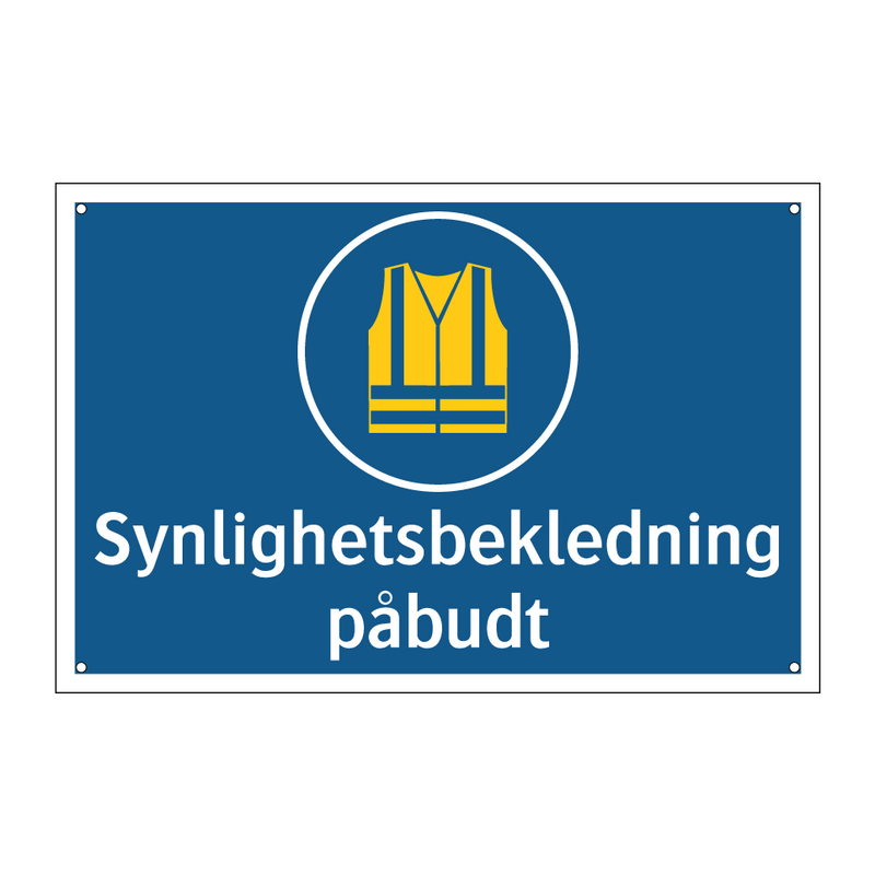 Synlighetsbekledning påbudt