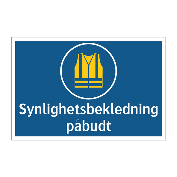 Synlighetsbekledning påbudt