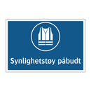Synlighetstøy påbudt