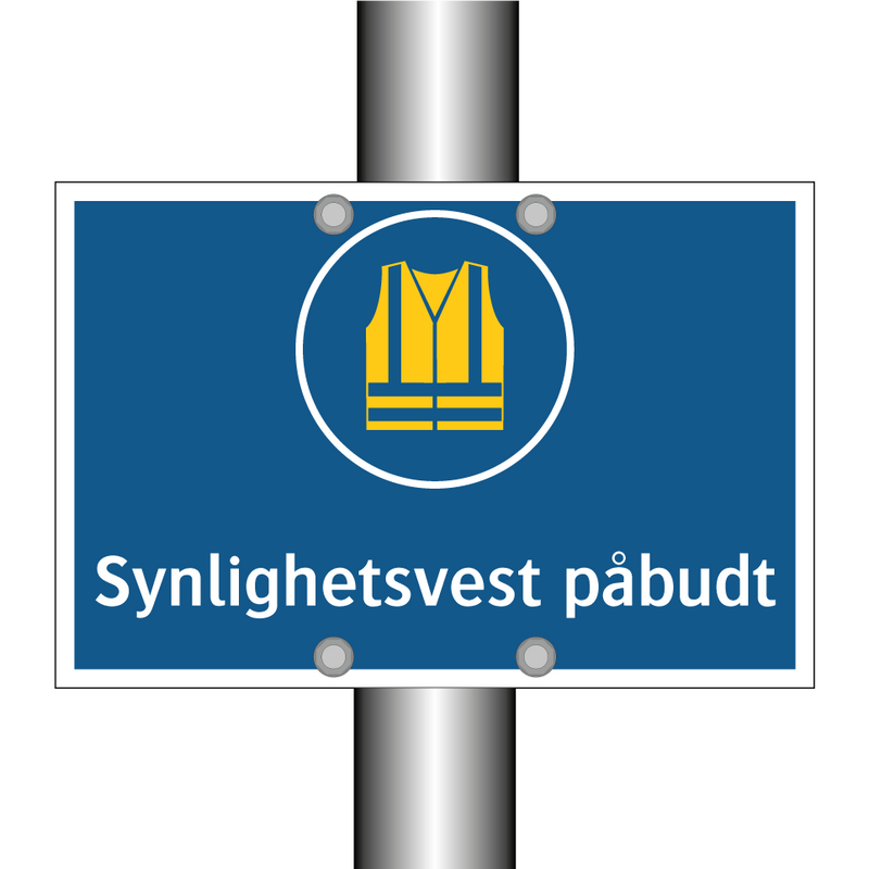 Synlighetsvest påbudt