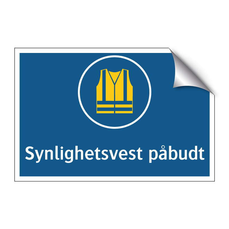 Synlighetsvest påbudt