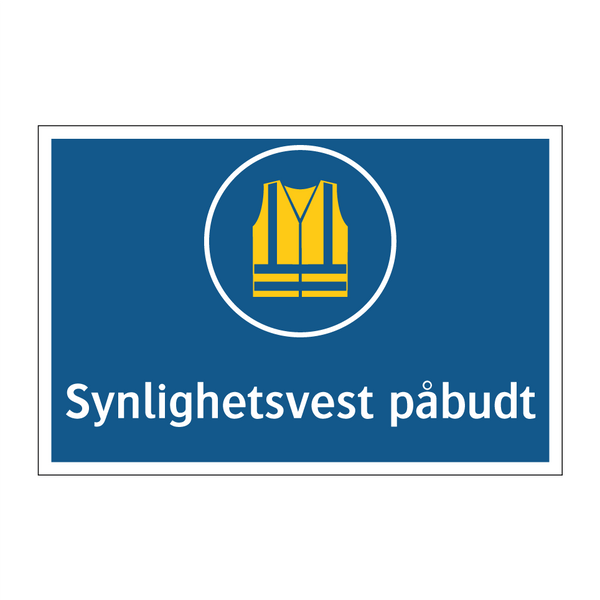 Synlighetsvest påbudt